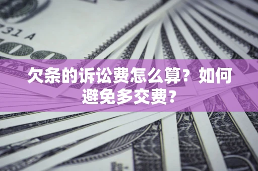 北京欠条的诉讼费怎么算？如何避免多交费？