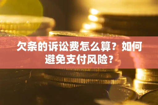 北京欠条的诉讼费怎么算？如何避免支付风险？